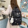 Schoolbag New Schoolbag, Cute Bear Print Backpack for Junior High School Students, High Value, Cute and Large Capacity Cartoon Backpack.