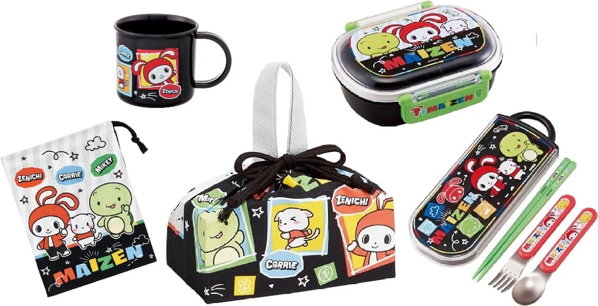 

Skater Maizen Sisters 24 Antibacterial Dishwasher Safe Soft Lid Tight Lunch Oval 360ml Trio Set Cup Lunch Drawstring Character MS24 Box, Shape, чёрный