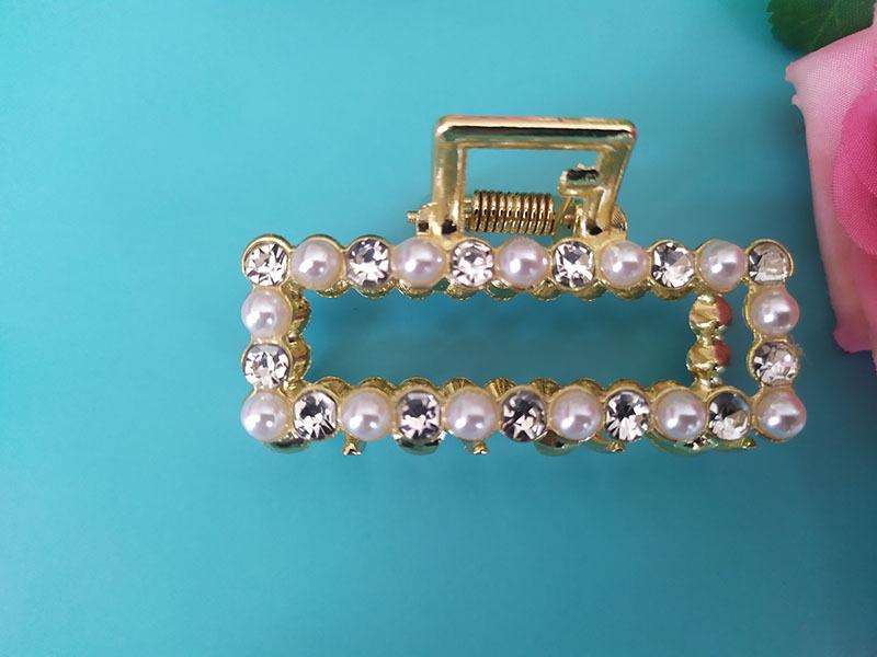 Pearl Rhinestone Hair Clip - Korean Fashion Hair Accessory