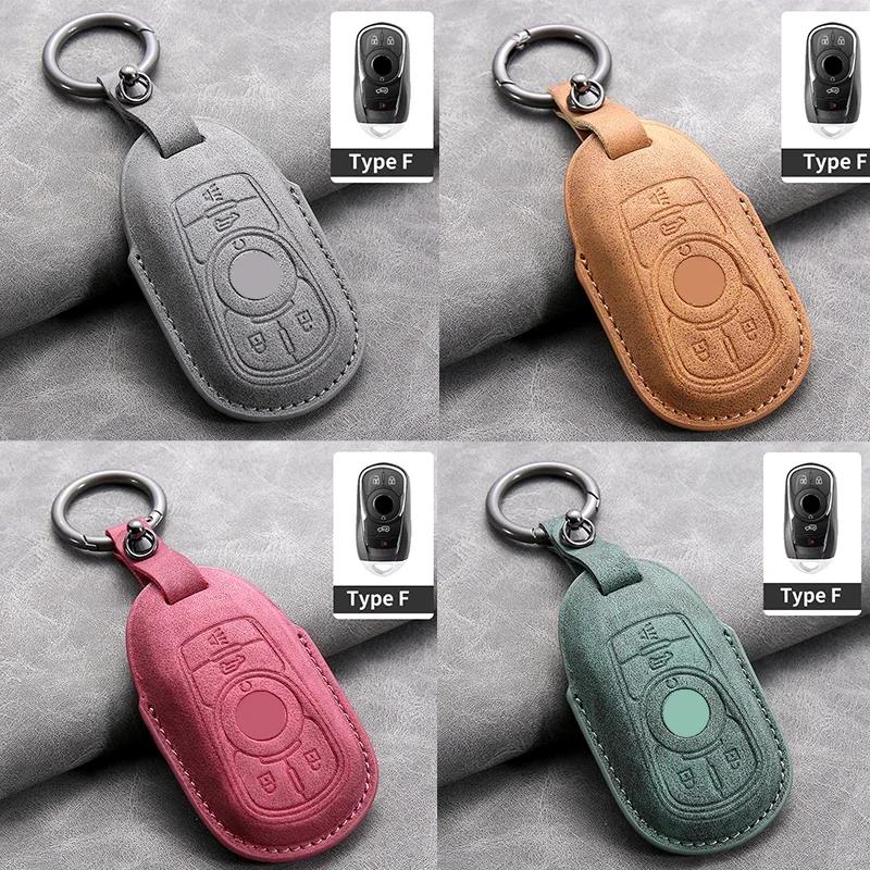 Leather Car Key Case Cover Holder Keychain Shell for Buick Verano Envision Avenir Lacrosse Regal Encore Excelle Enclave Anthem