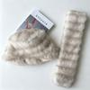 Faux Fur Winter Hat Scarf Set Thick Warm Fisherman Hat Scarf Fashion Winter Hat Scarf  Women