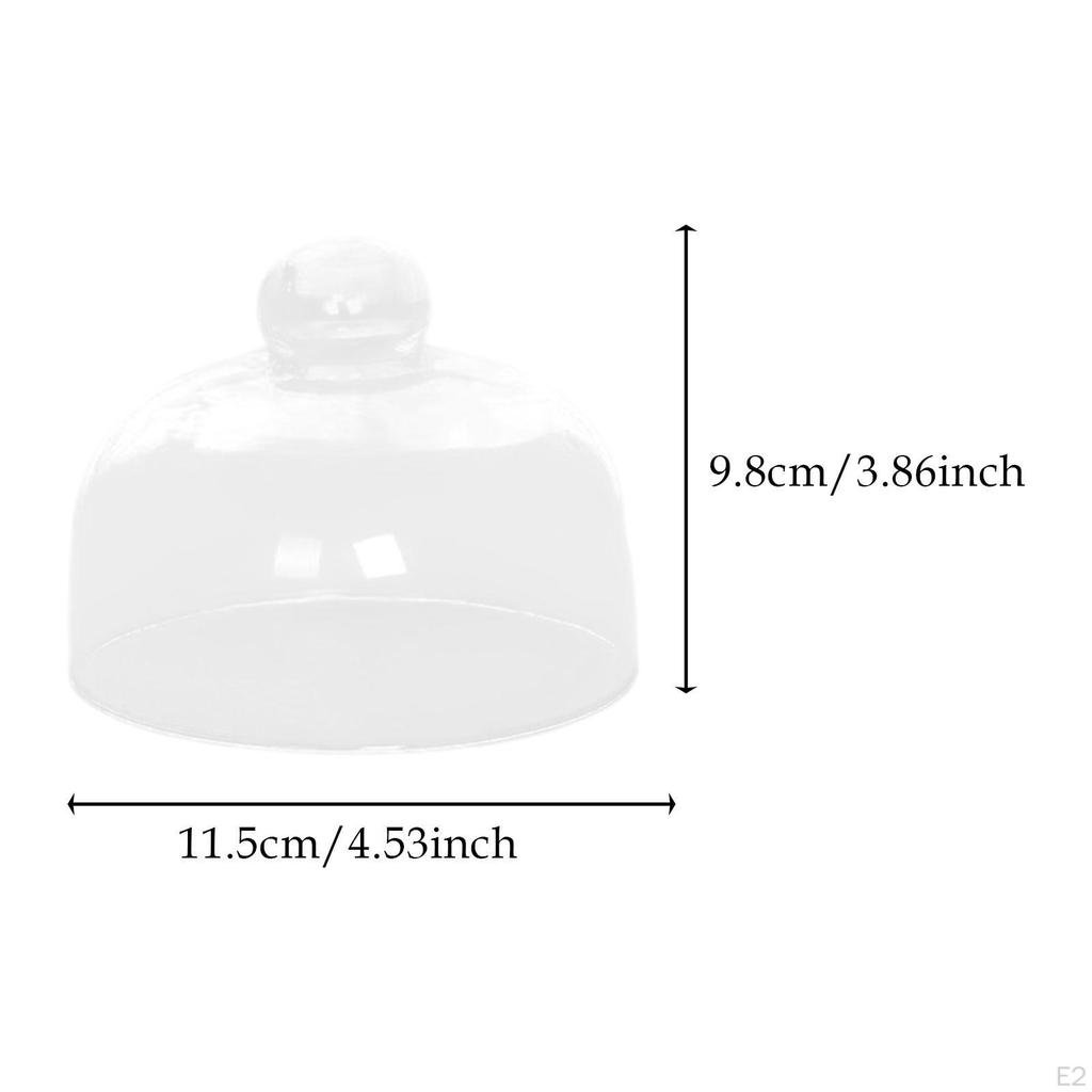 Cake Display Stand with Glass Cover, Food Protection Dome for Events