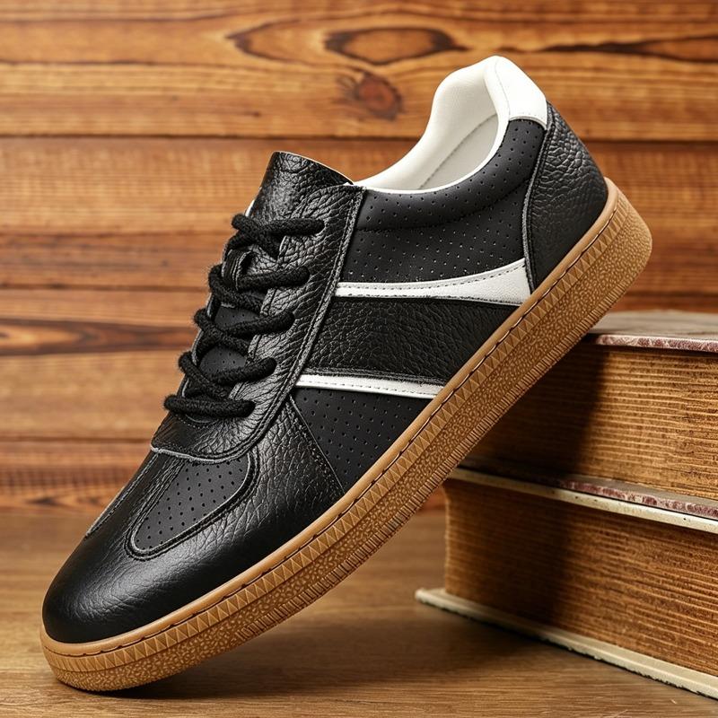 First Layer Cowhide Hollow Shoes Men's Shoes Board Shoes White Shoes Men's Genuine Leather Men's Casual Leather Shoes Hole Shoes