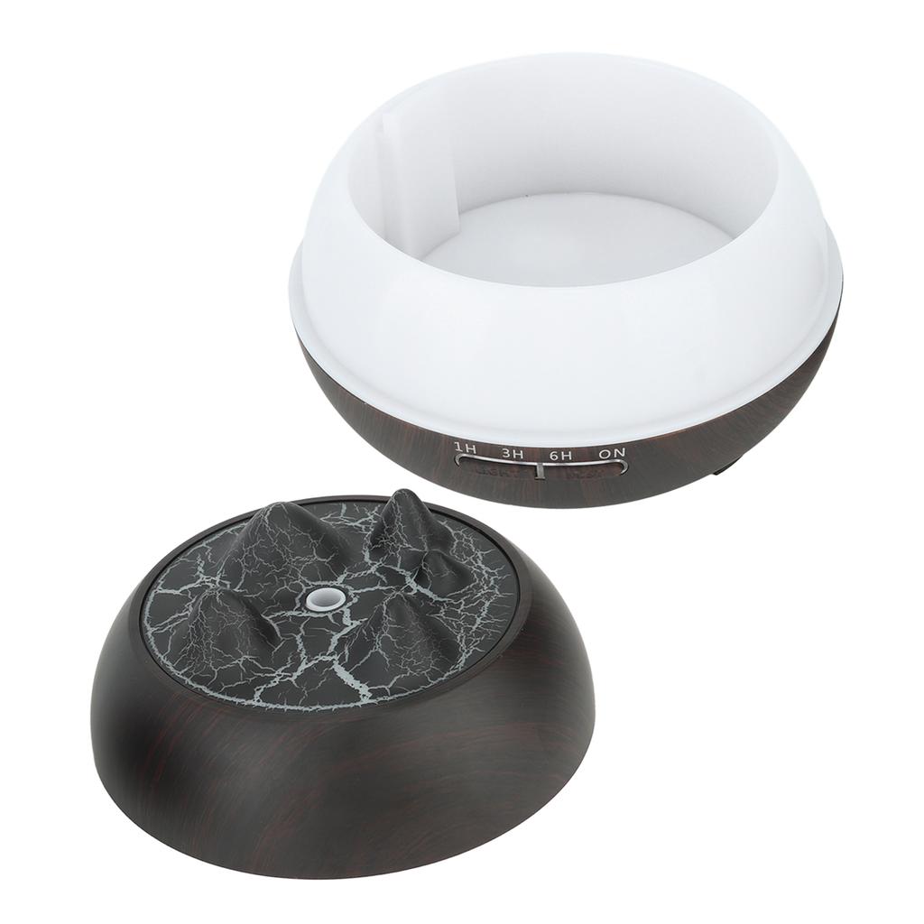 Flaming Mountain Humidifier Mini Essential Oil Diffuser Aromatherapy Machine for Office  Black Grain