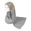 Long Islamic Turban Silk Women Headscarf Fashion Sequin Wraps Shawl  Female