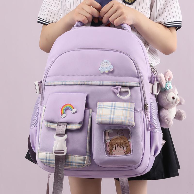 Schoolbags  Children  Elementary School Students Cute Plaid Girls  Junior High School Students  Backpacks