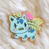 Bulbasaur Pastel Tortoise Enamel Pin Video Game Kawaii Animal Flower Bud Medal Accessories Games Fan Lvysaur Brooch