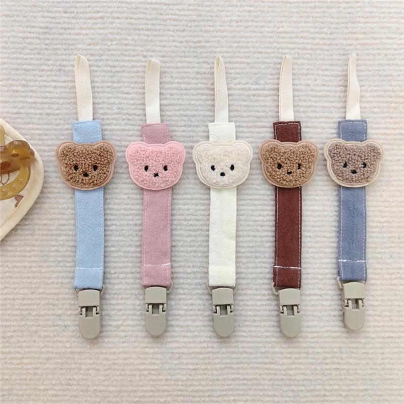 Sevimli Ayı Bebek Emzikleri Kayışları Emzik Klipsleri Tutucular Düşme Önleyici Zincir Karikatür Diş Çıkarma Klipsi Diş Kaşıyıcı Oyuncak Emzik Emzik Askısı