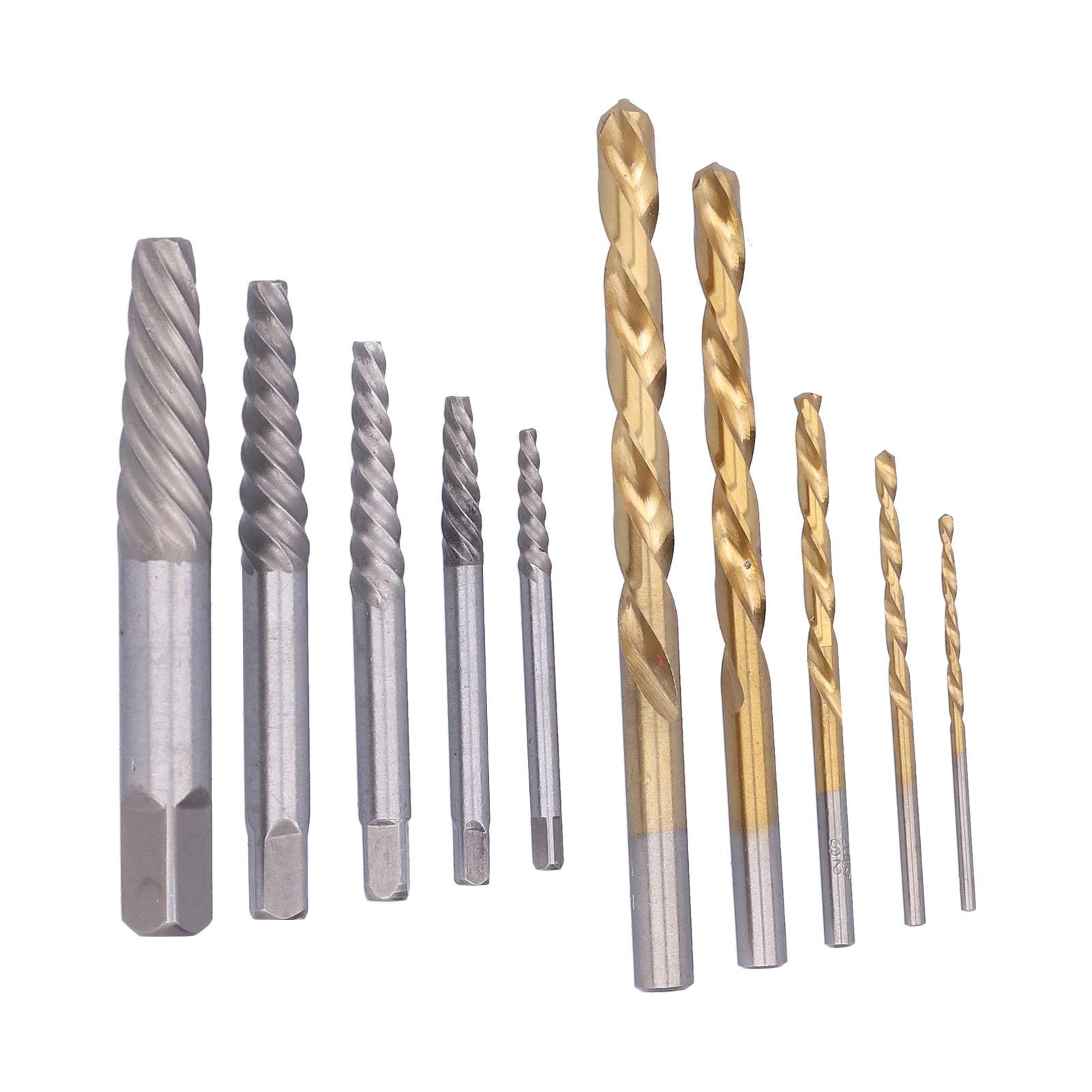 

10Pcs Screw tractor Drill Bit 4241 HSS Left Hand Damaged Stud Removers Hardware