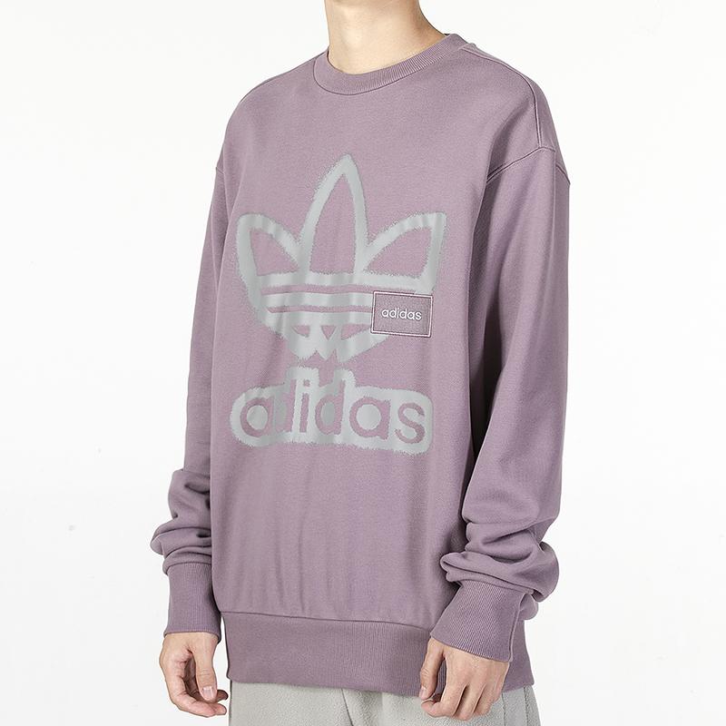 Adidas Originals Adicolor Crew Neck Logo Pullover Sweatshirt Men Sweatshirt Purple HS1997