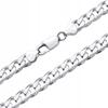 THICK Silver Men' Bracelet 6mm/20cm DIAMOND PLATED SILVER 925