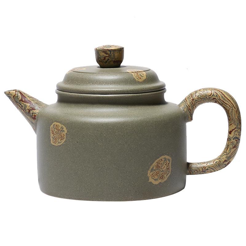 

300ml Purple Clay Teapot Household Large Capacity Teapot Green Bell Pot Chinese Kung Fu Tea Set Tea Ceremony Accessories