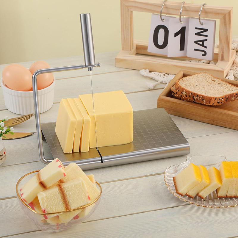 Stainless Steel Cheese Slicer With Replacement Cutting Wire Cutter Sausage And Ham Cutting Knife Kitchen Accessories Tools