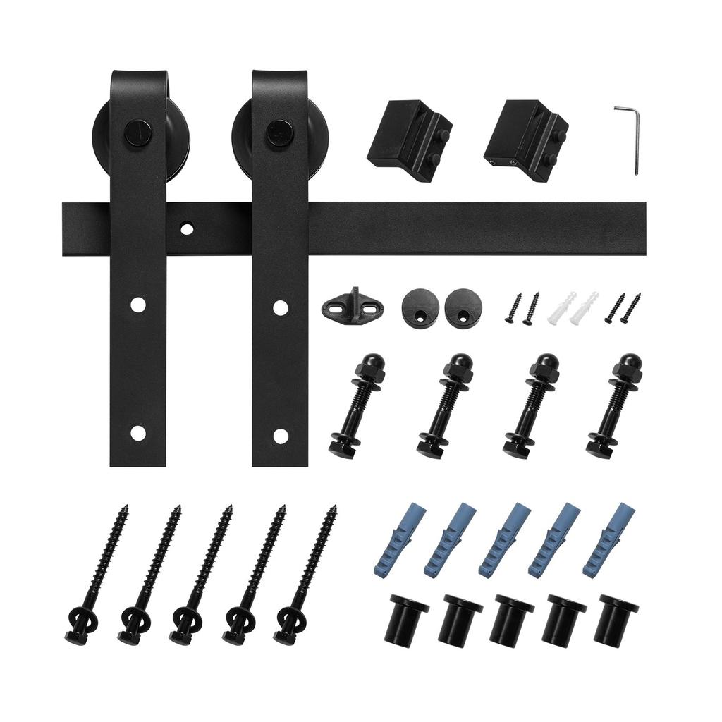 VEVOR 6FT Sliding Barn Door Hardware Kit, 330 LBS Weight Capacity