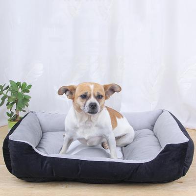 Cesta cuadrada para cama de perro, suave y elástica, cojín para dormir para gatos, cálido sofá cama mediano para mascotas, para gatos en invierno