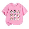 Kids Boys Girls 100% Cotton Round Neck Short Sleeve T-Shirt,