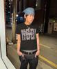Nodi Loading Horse Crop Tee Black