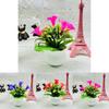 Artificial Lily Plant With Plastic Construction For Office Desk Decor And Home Interior