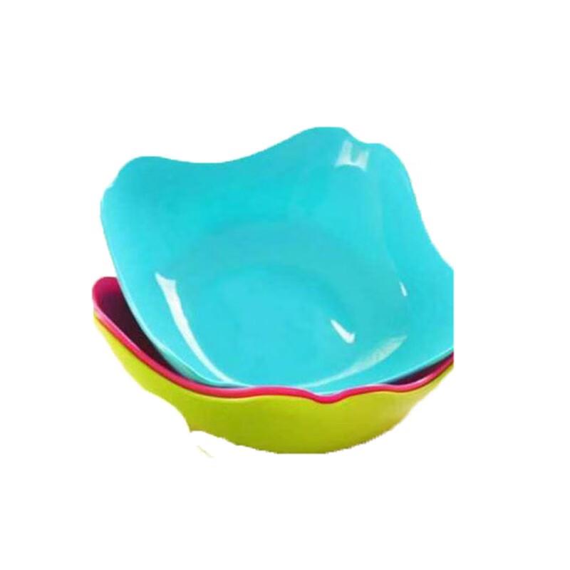 Homeglen Square Plastic Fruit & Snack Plate Set, 4-Pack