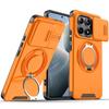 Magnetic Metal Ring Stand Armor Case For Xiaomi Poco X6 Pro Redmi K70E Slide Push Window Lens Protection TPU Plastic Phone Cover