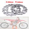 Motorcycle Brake Disc 260mm Front 240mm Rear For Honda CRF 450 RX Efi 2020-2021
