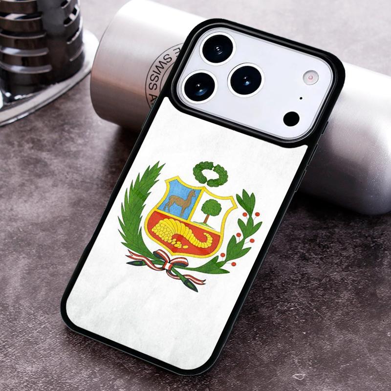 Peru Flag Phone Case for iPhone 17 16 15 Pro Max Air 14 13 12 11 Plus Shockproof Capa Cover