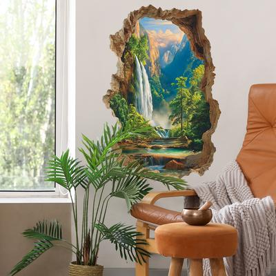 Personalized Wall-breaking Hidden Paradise Living Room and Study Background Wall Decoration Stickers