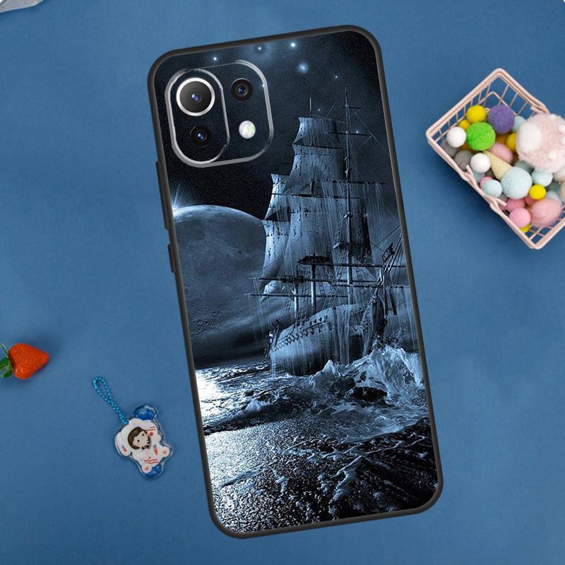 Sailing Pirate Ship Boat Case For Xiaomi 13 14 15 Ultra 11T 12T 13T 14T Pro POCO X7 Pro X3 X5 X6 M6 F5 F6 Pro Cover
