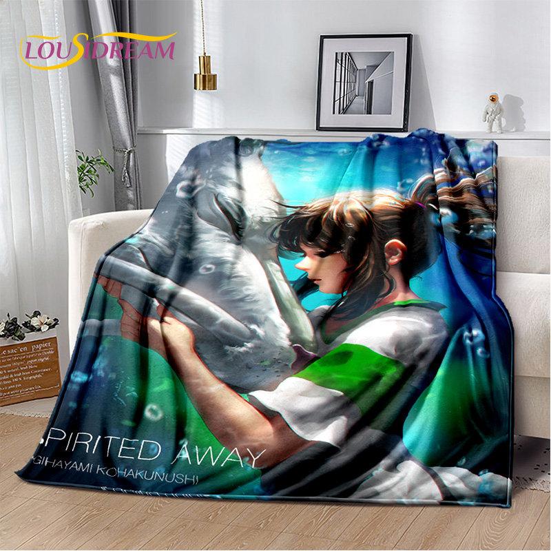 Spirited Away Cartoon Anime Soft Plush Blanket,Flannel Blanket Throw Blanket for Living Room Bedroom Bed Sofa Picnic Cover Kids