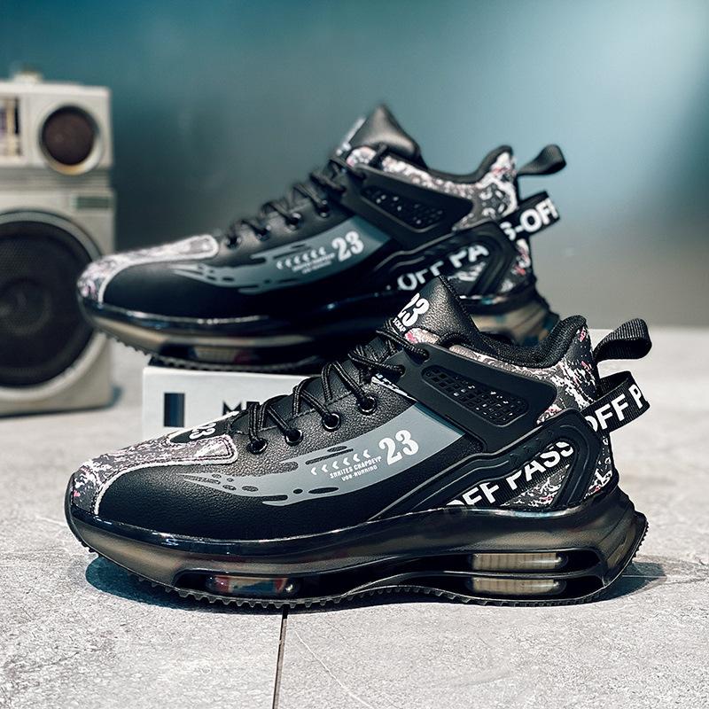 Schuhe Herrenschuhe Vier Jahreszeiten TPU Popcorn Sneaker Jugend High-Top Kampf Basketballschuhe Modeschuhe