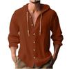 IHUASU Men's Fashion Autumn/Winter Long Sleeves Hooded Casual Blouses & Shirts Elegant