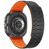 For Samsung Galaxy Watch Ultra 47mm Band Strong Magnetic Silicone Dual Color Watch Strap