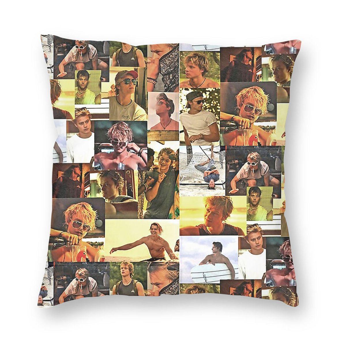 Jj Maybank - Rudy Pankow Throw Blanket Square Pillowcase Pillow Cover Cushion Throw Pillow For Home Bedroom Car Peach skin 18*18(CM)-1Pcs