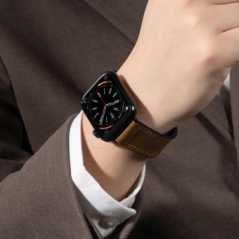 Straps for apple watch Band 42mm 44mm 40mm 49mm 46mm 45mm Leather Silcone Magntic Watch Bands for iwatch series 9 8 SE 6 Ultra 2