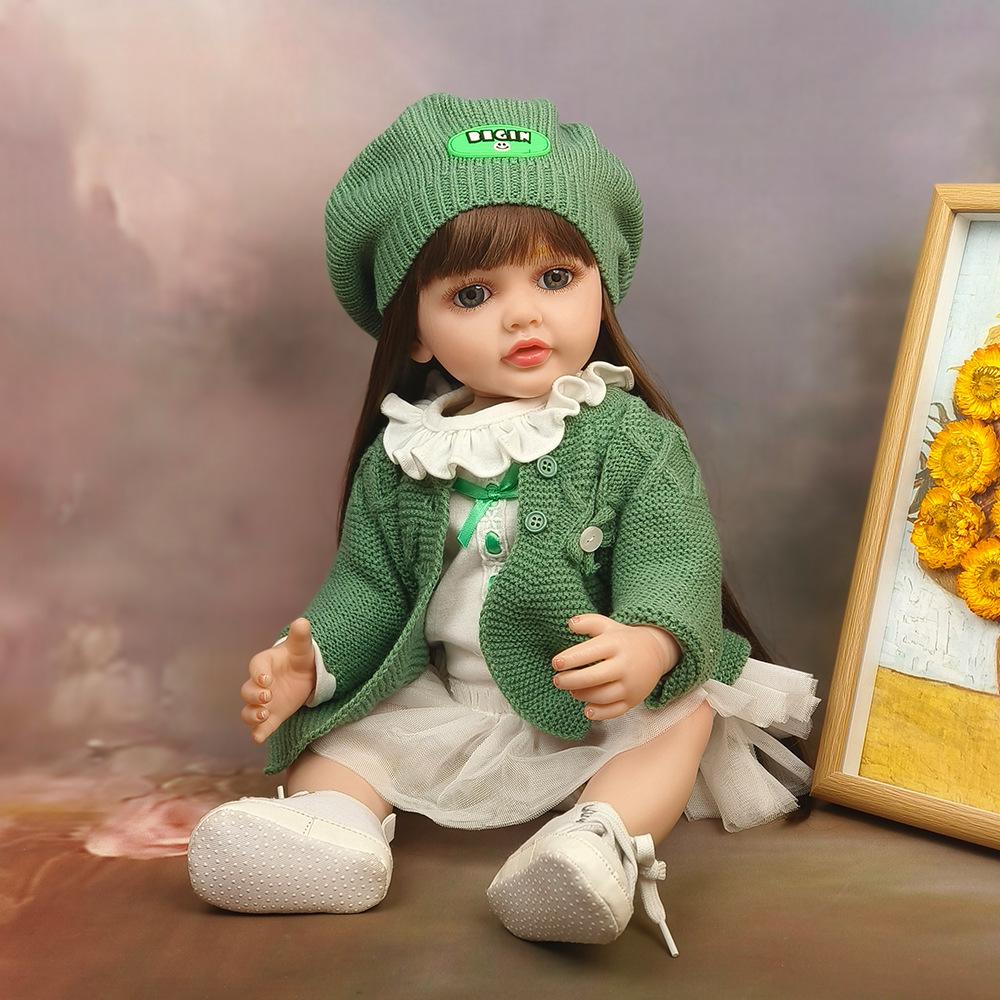 Brand Original 55 Cm Silicone Whole Body Reborn Doll Betty Wear Beautiful Sweater Suits Princess Toddler Newborn Doll Playmate Toy Kid's Birthday Gift