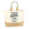 Bag I Can't I Prefer My Dachshund I Can't Minimalist | Cotton Tote Bag with Jute Bottom 18 L 48 × 37 × 13 Cm | Market Shopping