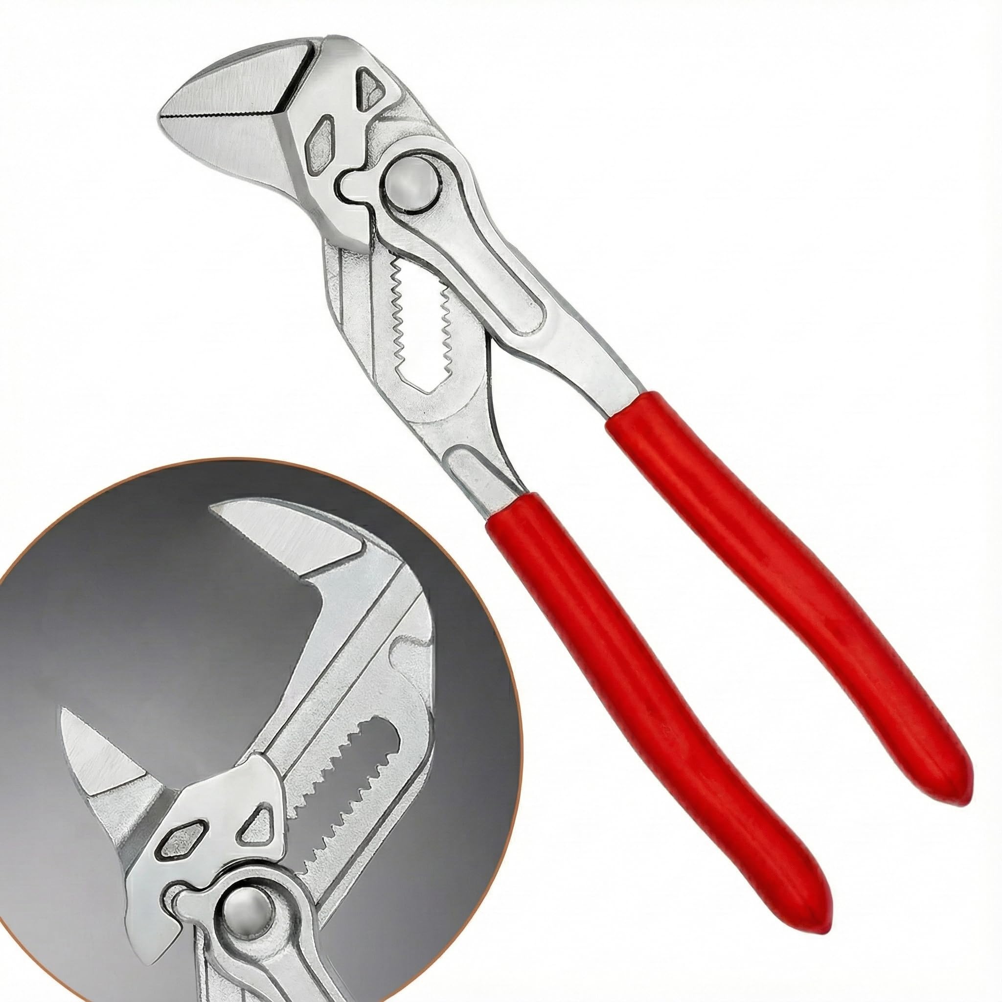 Клещи переставные, 185мм, Быстрая регулировка, Максимальный зев 40мм, Большой диаметр