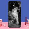 Custodia artistica Wolf Howls per Samsung Galaxy S24 Ultra S23 S22 S21 S20 FE Note 20 S8 S9 S10 Note 10 Plus