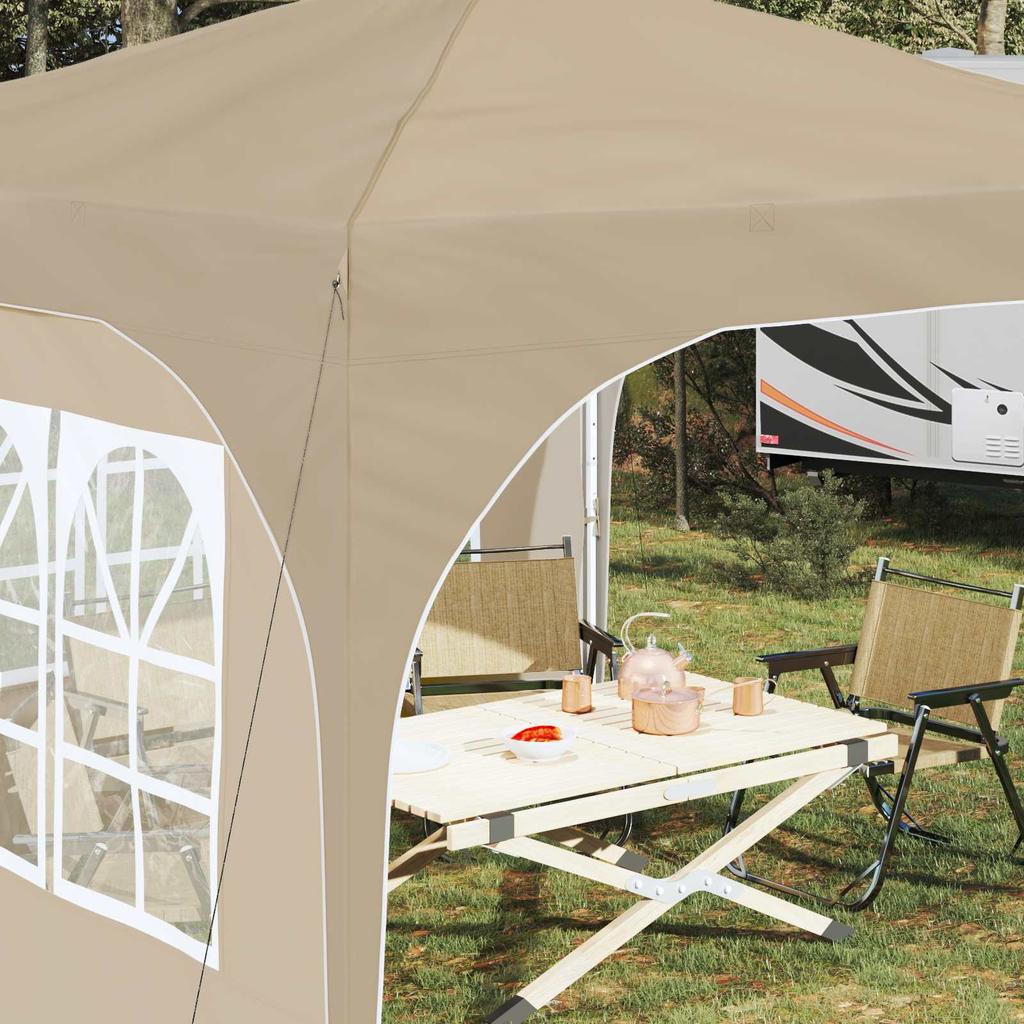 Pop Up Party Tent 290 X 290 X 245 Cm Cream