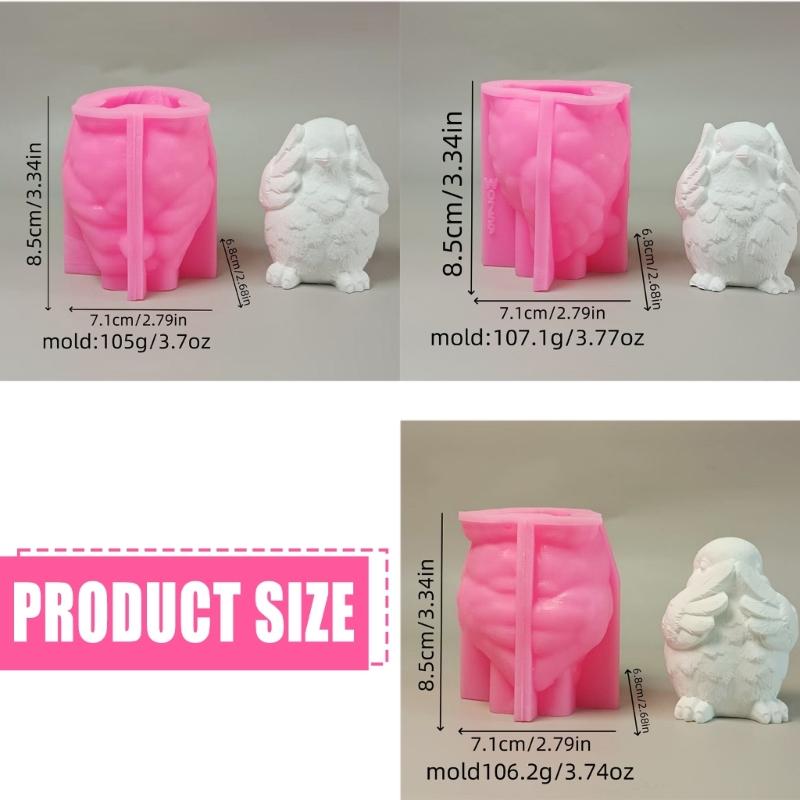 Bird Figurine Silicone Candle Molds for Making Candle Soap Candy Chocolate Temperature Resistant Fondant Silicone Molds