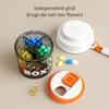 Portable Pill Box Three Meals Pill Reminder Carrying Medication Dispensing Organizer Sealed Packing Dispensing Jar