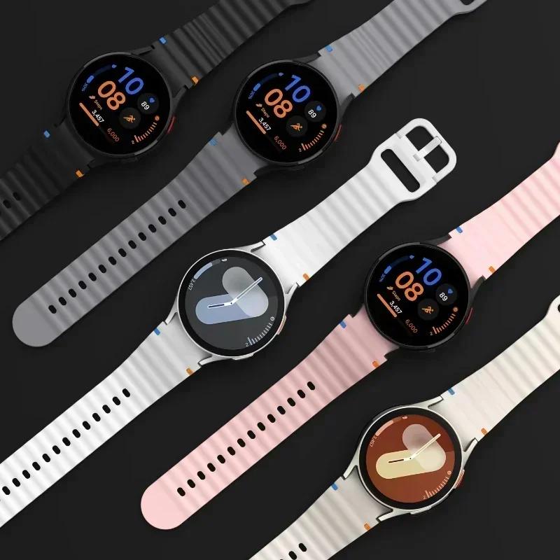 Silicone Sport Belt Bracelet Correa For Samsung Galaxy Watch 7 Band FE/5 Pro/6/4 Classic 44mm 40mm Galaxy Watch 7 Strap