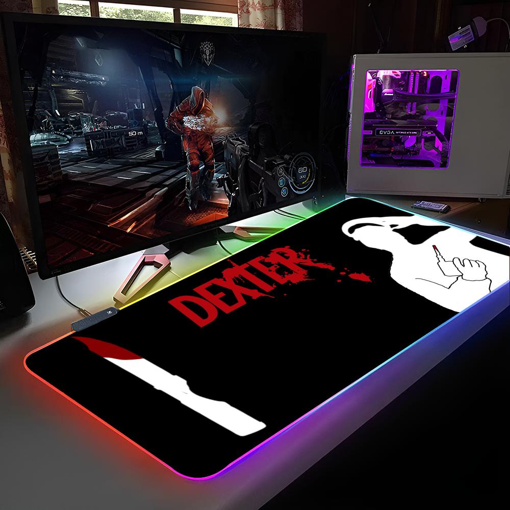 

D-DexterES Коврик для мыши RGB-подсветка Коврик для мыши Ноутбук Коврик для мыши Ноутбук Геймер Компьютерный стол Игровые аксессуары RGB600x300x3mm
