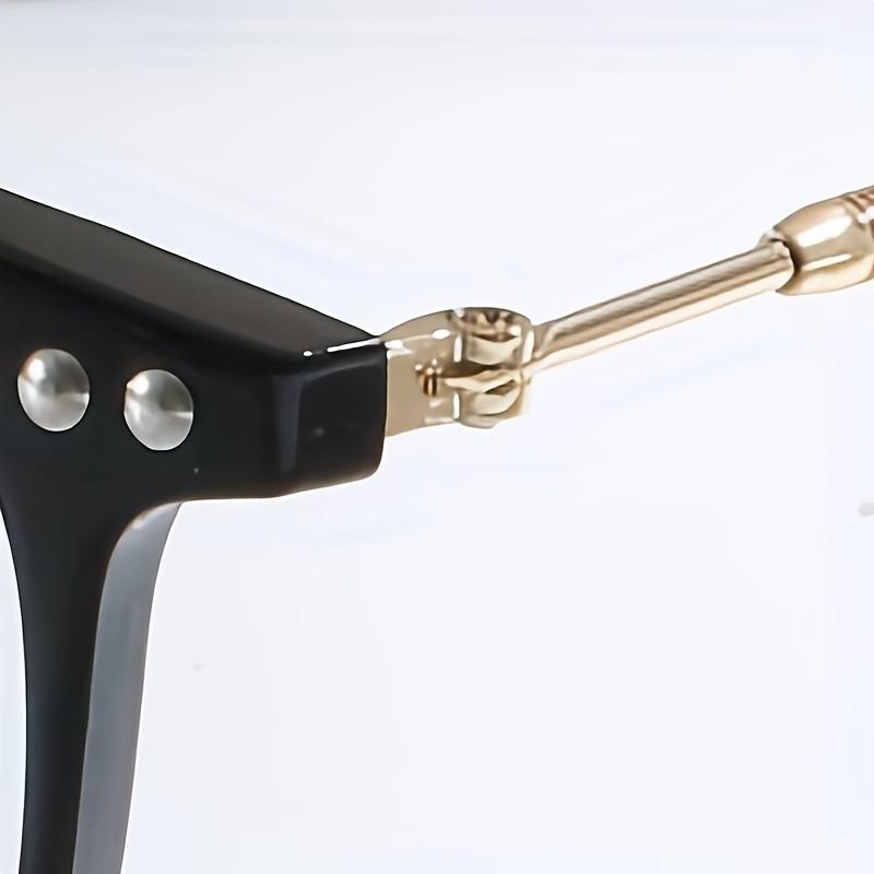 2PCS Women's Plastic Full Frame Retro Large Frame Decorative Flat Sunglasses Suitable for Daily Commuting