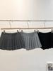 Korean Style High Waist Gray Wool Pleated Mini Skirt for Women - Sexy, Versatile, Anti-Exposure, Slimming, Autumn/Winter