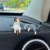 Cute Car Center Console Decoration Ornaments Kitten Action Figure Auto Dashboard Rearview Mirror Edge Decoration Car Accessories