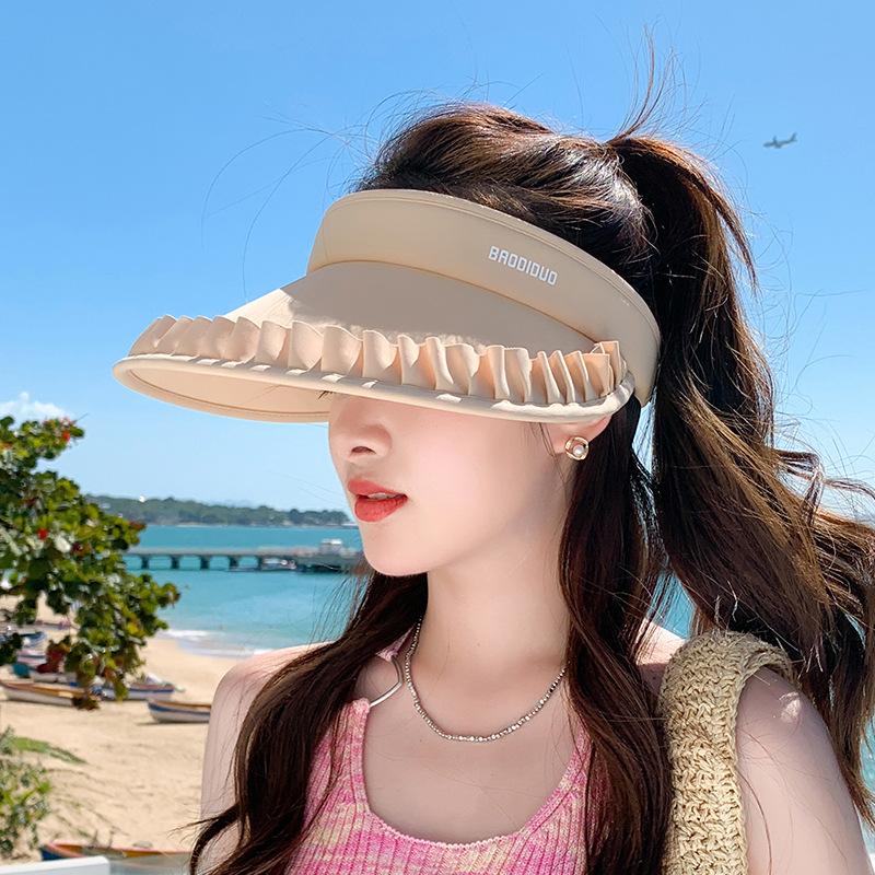 8471 Summer Parent-child Lace Eaves Empty Top Hat UV Protection Hat Women's Outdoor Leisure Sun Protection Hat