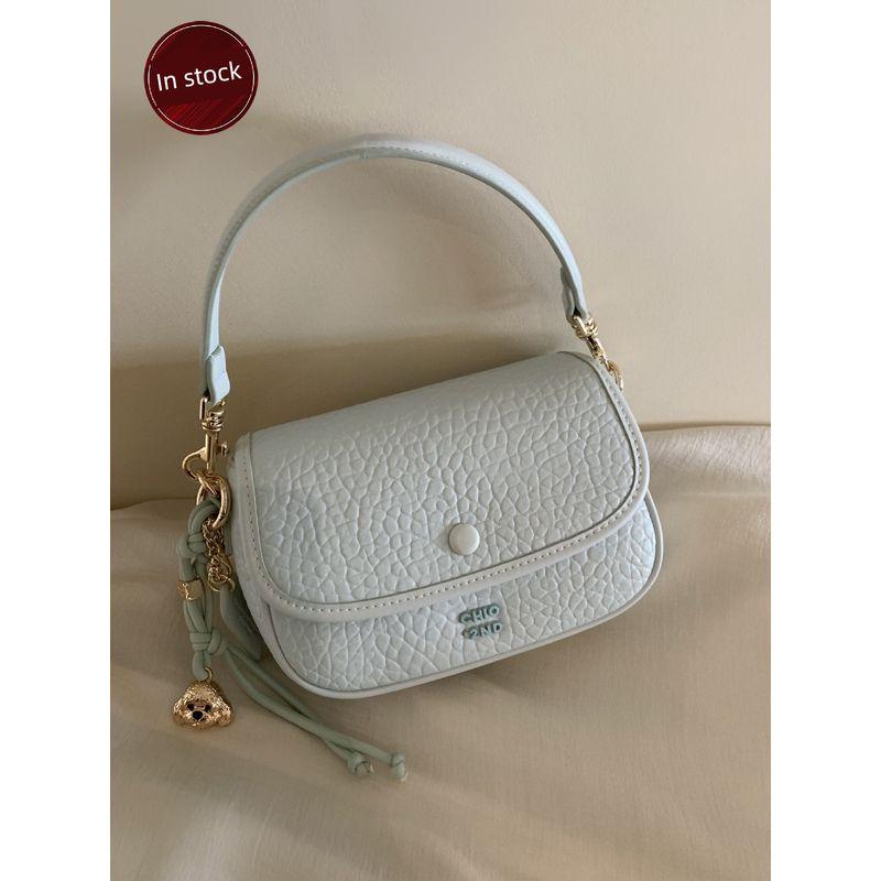 

South Style Chio2nd Sea Salt Milk Cream Square Pouch Women s 2025 Super Hot Lychee Pattern Handbag Shoulder Messenger Bag