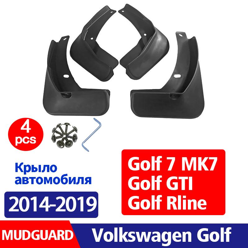 FOR Volkswagen VW Golf 7 MK7 Rline GTI Mudguards Fender Mudflaps Car Accessories Mud Flap Guards Splash Front Rear 4pcs Mudguard