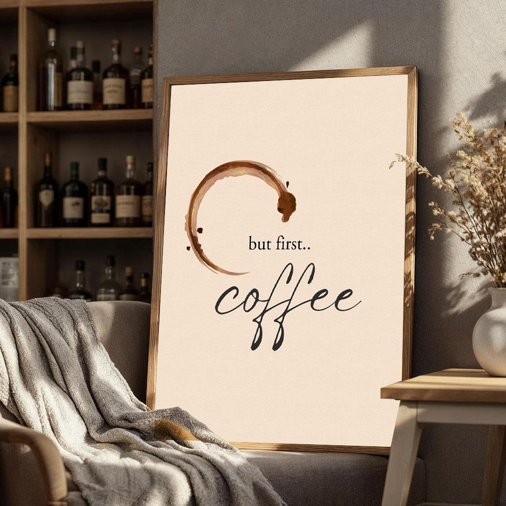 Modernes Bauhaus Kaffee Abstraktes Poster Leinwandbild Druckraum Familienküche Bar Café Raum Wohnzimmer Schlafzimmer Wanddekoration